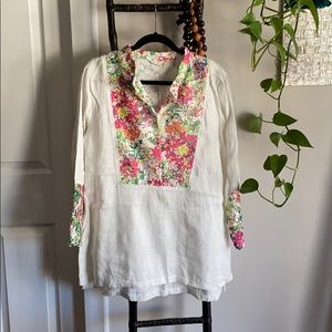 White linen tunic